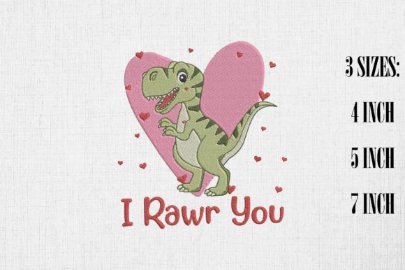 I Rawr You Dino Valentine Embroidery Review