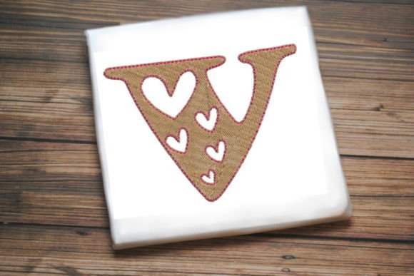 Review: Alphabet Letter V Multi Heart Design