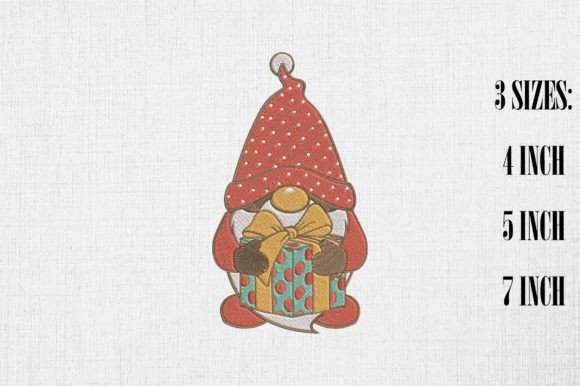 Review: Cute Gnome Holding Christmas Gift Box Design