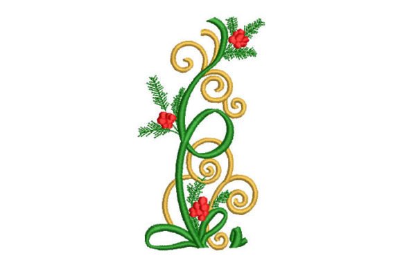 Reviewing Plant with Branches and Fruits Embroidery