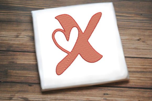 Reviewing the Letter X with Beautiful Heart Design